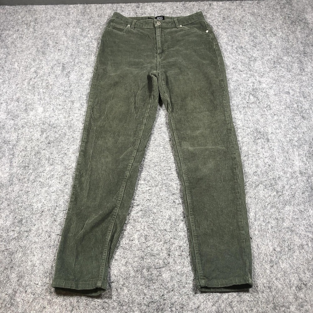 BDG Mom High-Rise Corduroy Pants Womens 25 Green Straight Leg High Waist